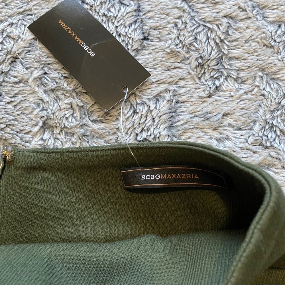 NWT BCBGMaxAzria Penny Military Pencil skirt olive - Picture 4 of 4